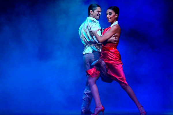 Enjoying the show at Madero Tango, Buenos Aires