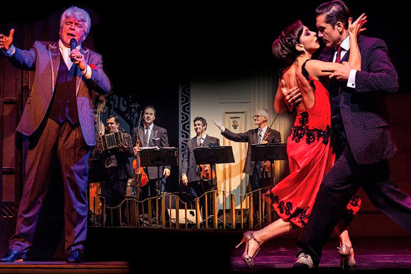 Tango dancing couple at Tango Porteño, Buenos Aires 